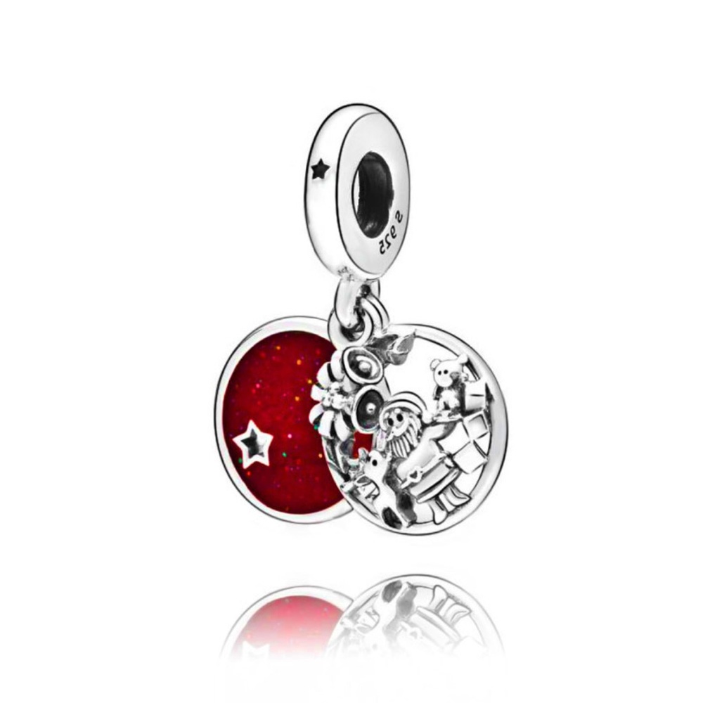 Sterling Silver Christmas Santa Claus Love Charm